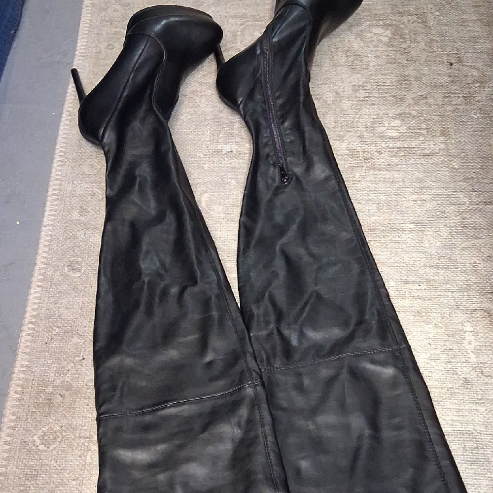 Fashion Nova Black Leather Boots